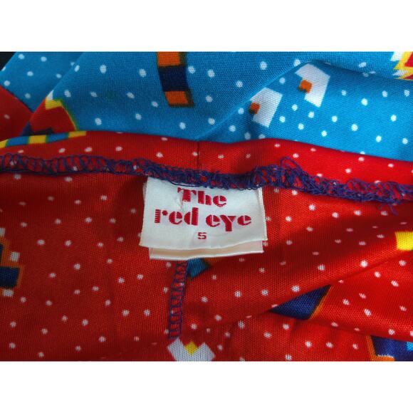 The Red Eye Spaghetti Strap Halter Colorful Patchwork Maxi Sundress Size 5 - Picture 8 of 12